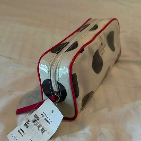 Kate Spade Cream and Black Polka Dot Pouch - Picture 2 of 3